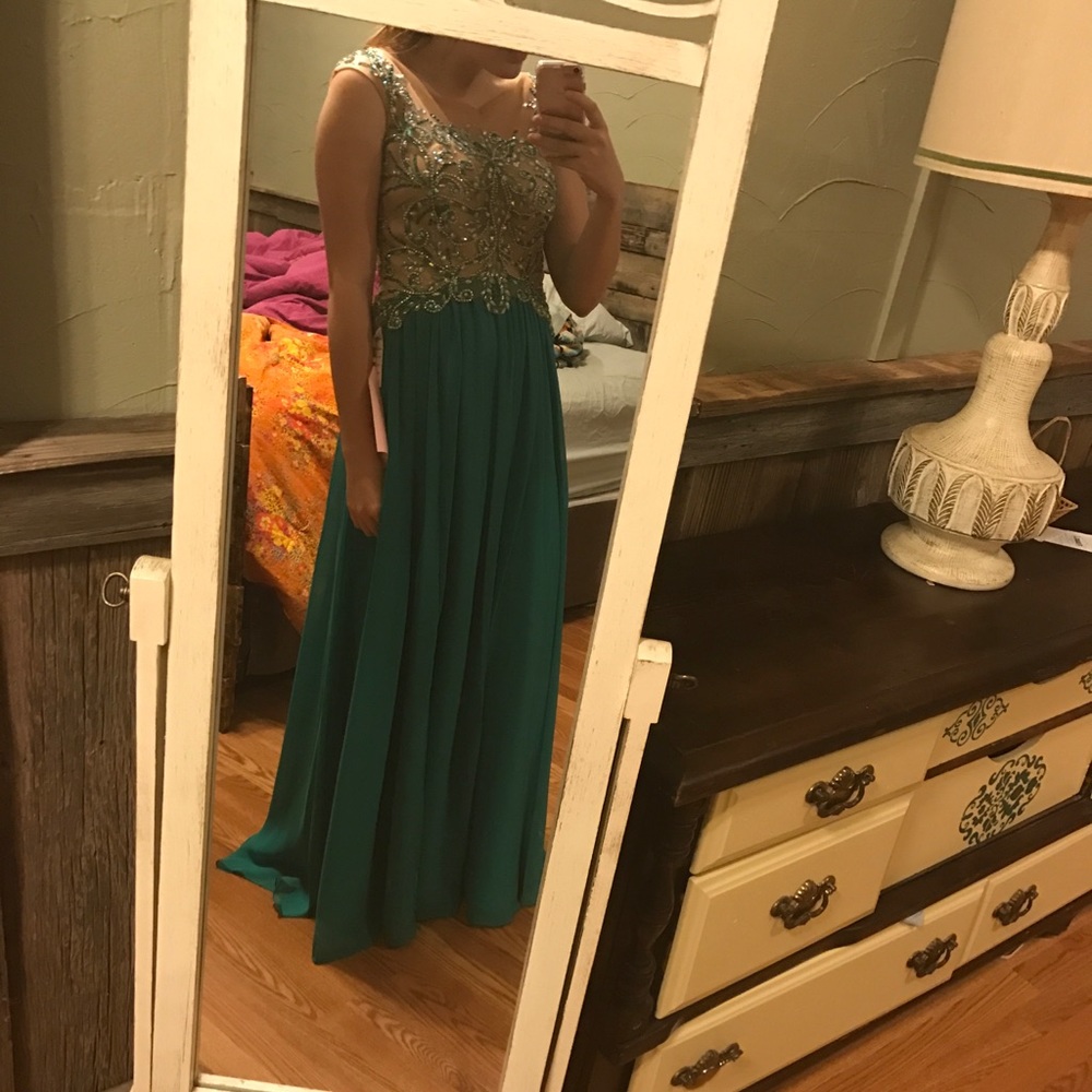 Green Dave & Johnny Prom Dress